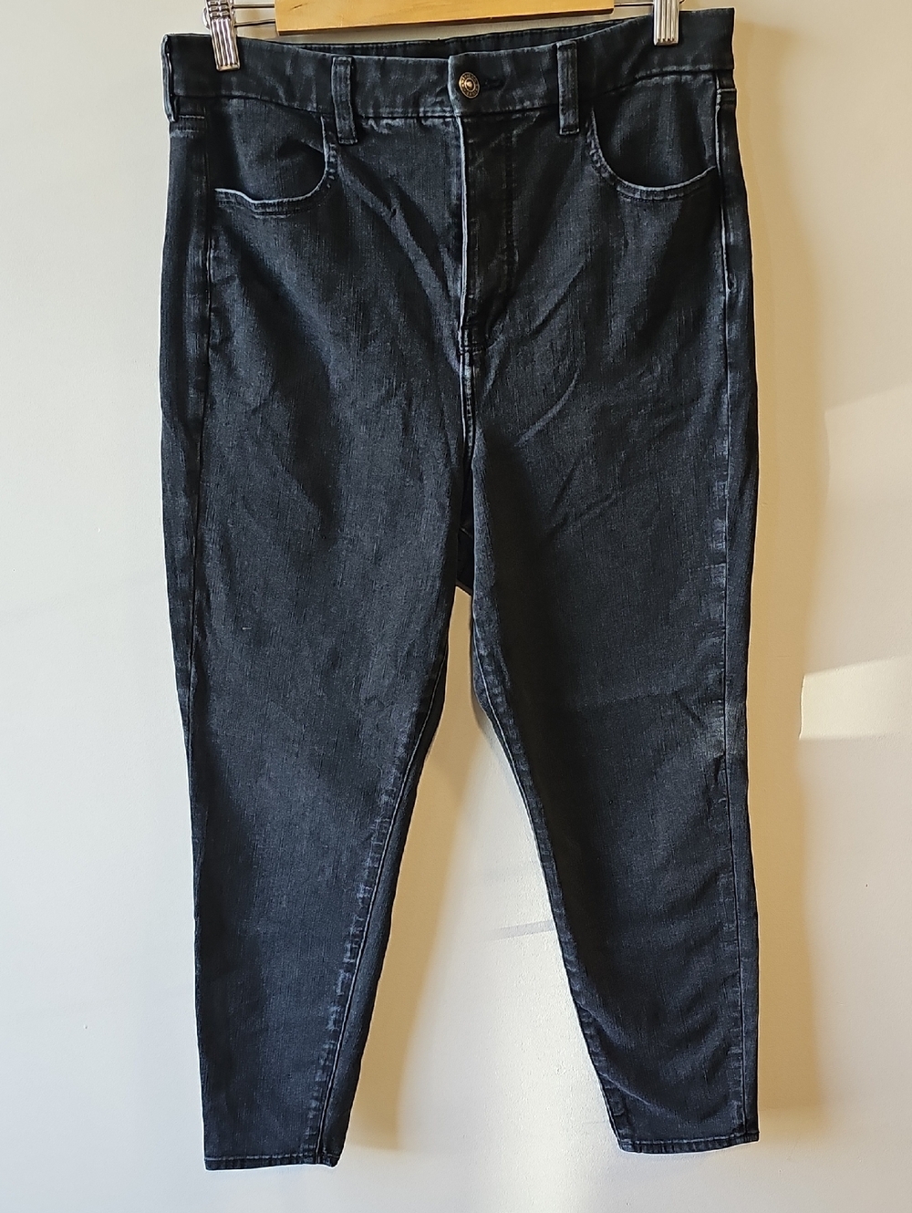 American Eagle The Drram Jean Black Size 14 Curvy Super High Rise Jegging